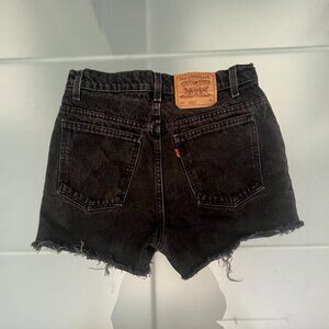 Vintage Black Denim Levi's Cutoff Shorts